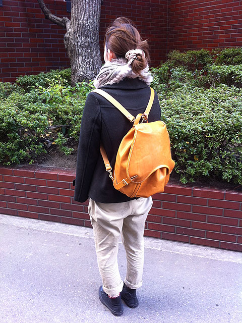 きのこリュック 着用1