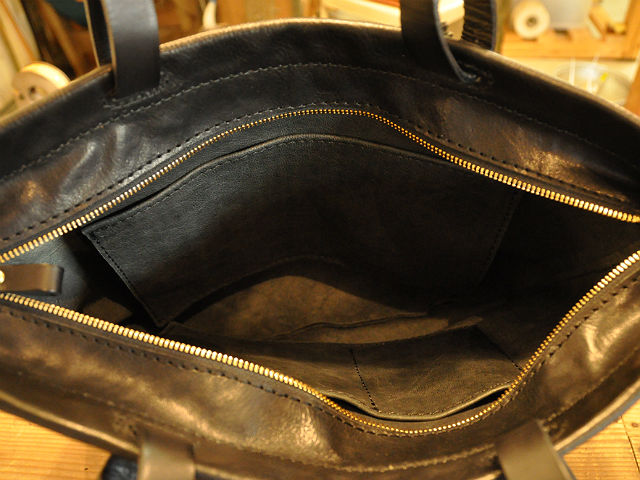 ファスナー式の肩掛けトート(G-33) 内ポケット2