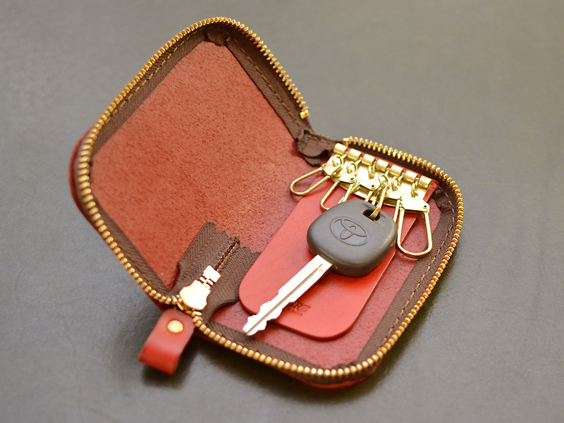6連ファスナーキーケース オープン