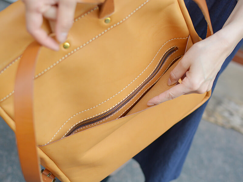 亀の子リュック ポケット