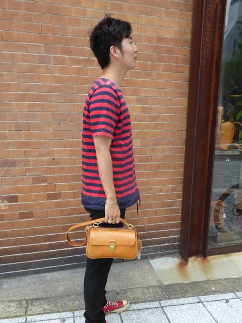 作り手:漆原作 「ダブルポケショルダー」男性手持ち