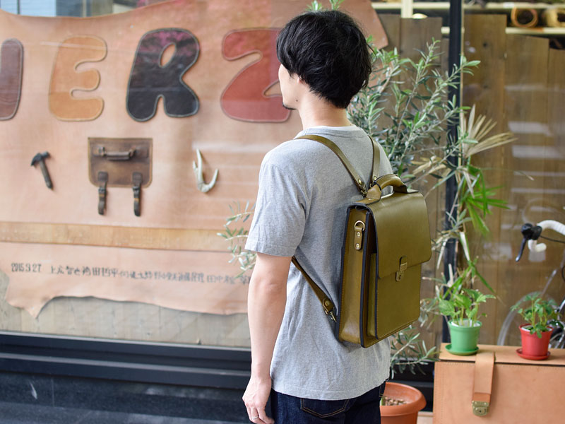 タテ型鞄・A4サイズの2wayバッグ(BC-58) リュック着用