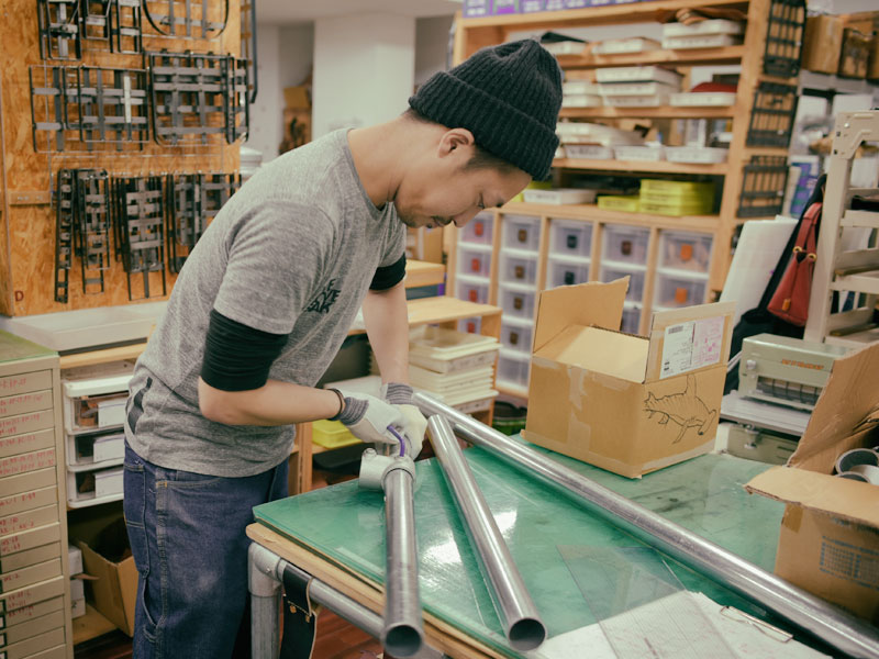 単管パイプ工作風景3