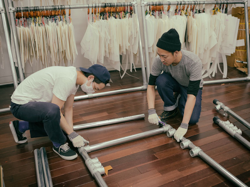 単管パイプ工作風景5