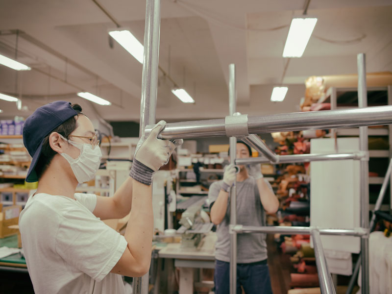 単管パイプ工作風景6