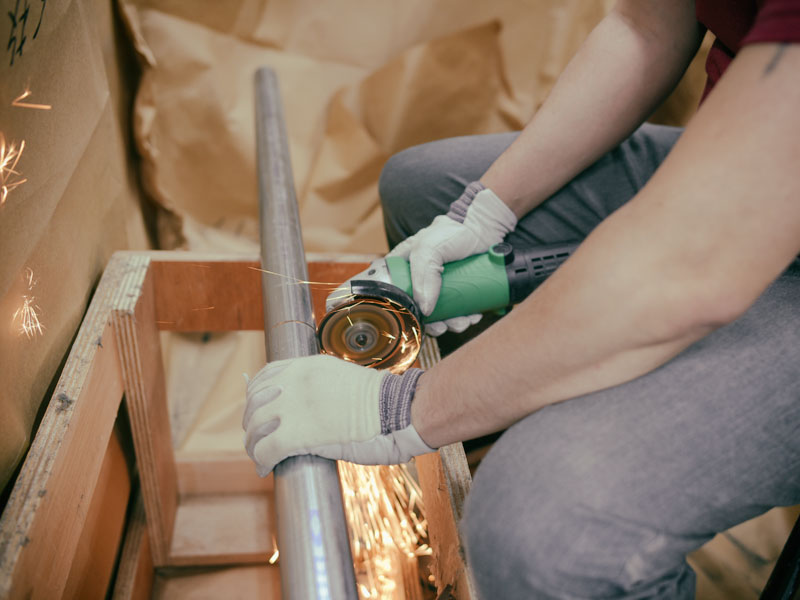 単管パイプ工作風景7