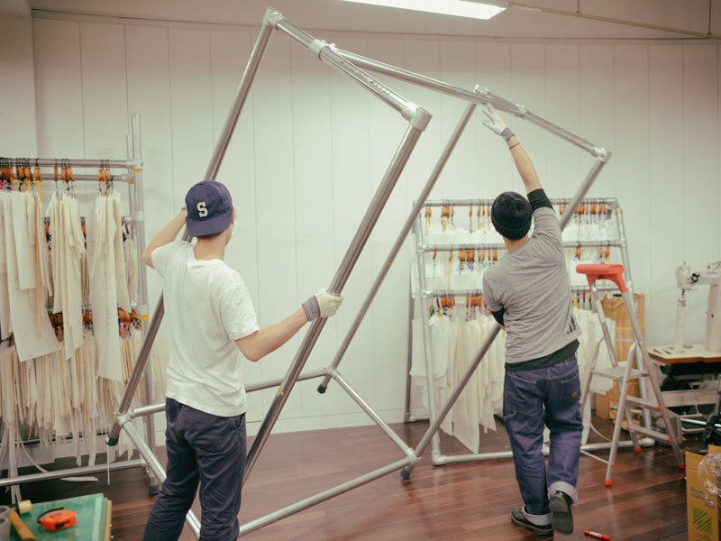 単管パイプ工作風景8