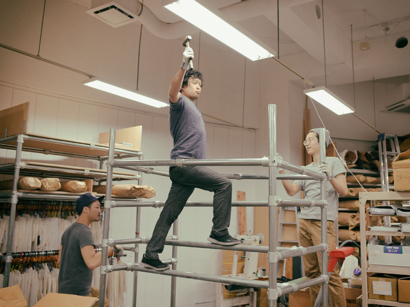 単管パイプ工作風景15