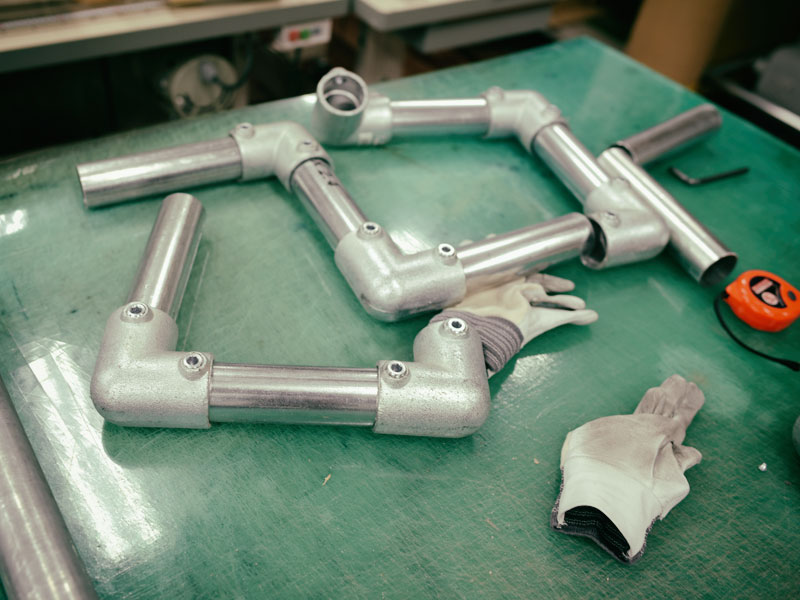 単管パイプ工作風景12