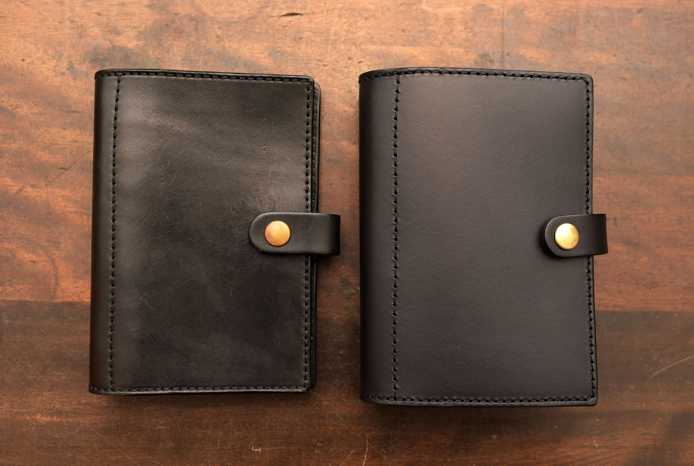 革のエイジングも楽しめる