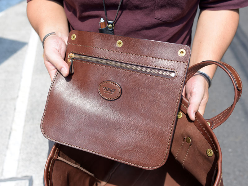 バケツトート 内ポケット脱着