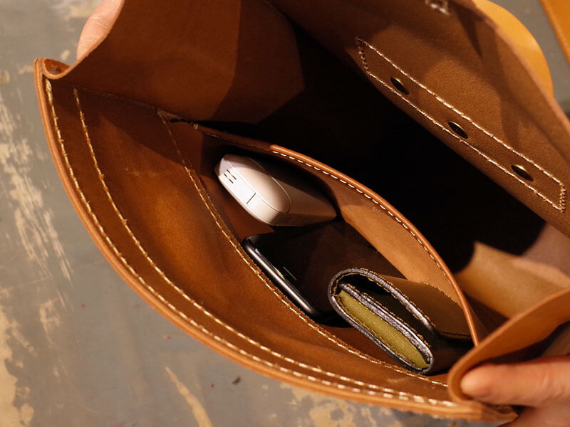 パイプリュック 内ポケット