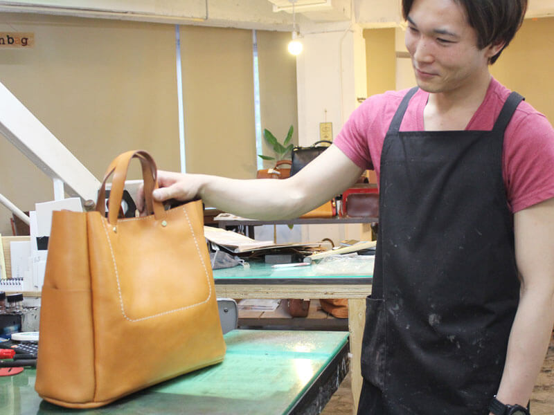 庄子制作「四角いバケツトート」