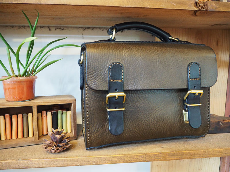 2way樽型ミニバッグ(CW-2) ミッスーリ・ダークグリーン