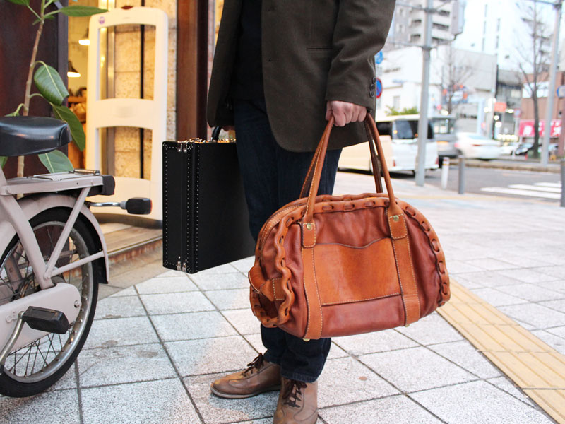 からげのボストンバッグ(A-24) 手持ち