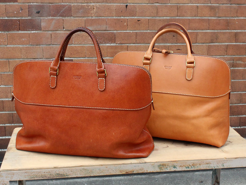2本手ファスナービジネスバッグ(BW-2) エイジング比較