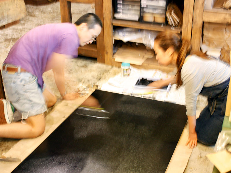 ヘルツ仙台店ランドセル工事の様子1