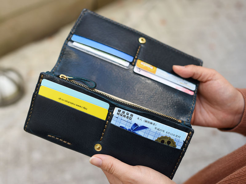 ミッスーリネイビーの長財布(WL-63) オープン