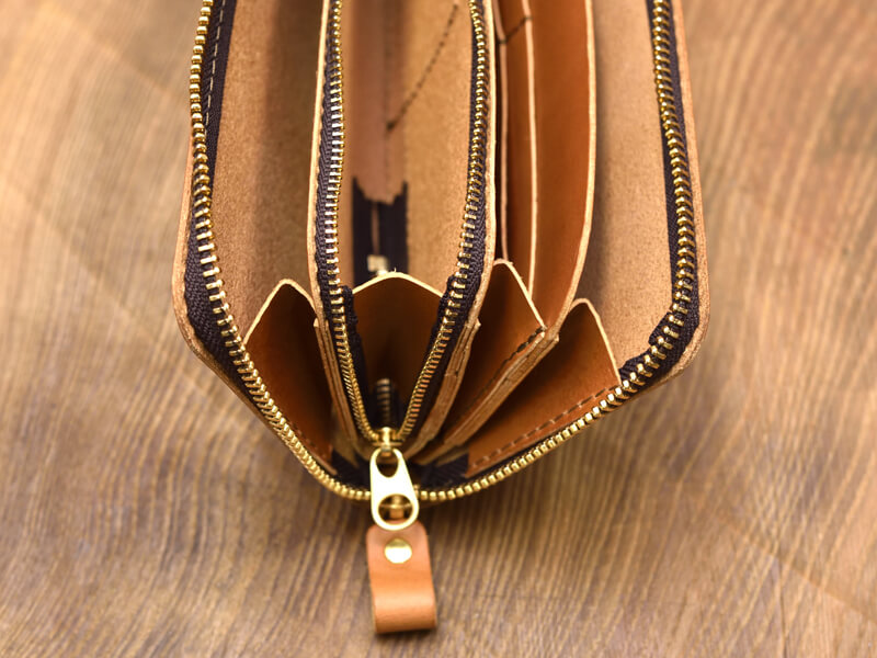 マチ付きダブルラウンドファスナー長財布(GS-57) マチ