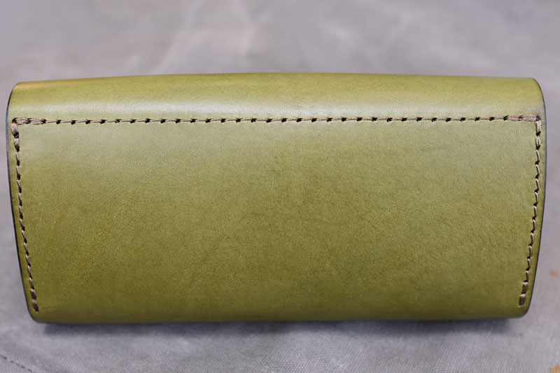 ダブルフラップ長財布(WL-2) 新品のグリーン後面