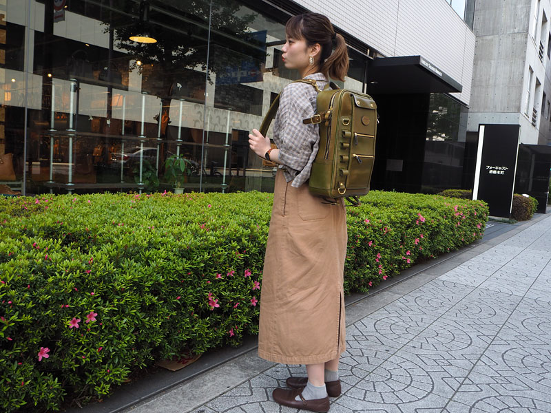 2wayスクエアリュック(R-66) レディース着用