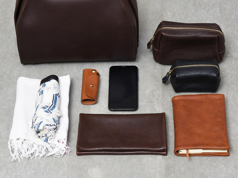 口枠ハンドバッグ(G-81) Mサイズ収納例