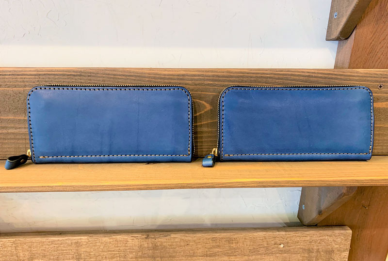 ファスナー長財布(WL-58) デニムブルー