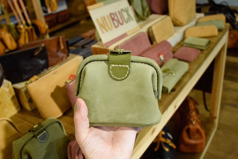 ガマ口ポーチ(KF-143) ヌバック特別仕様 Sサイズ