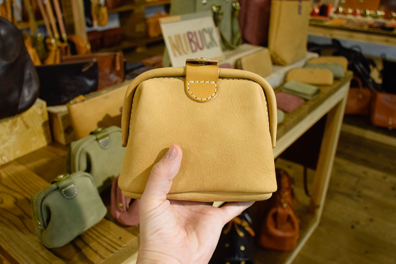 ガマ口ポーチ(KF-143) ヌバック特別仕様 Mサイズ