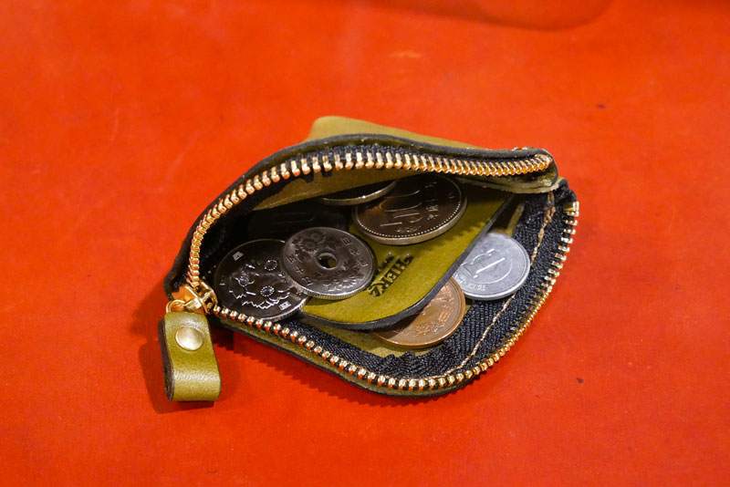 仕切り付き小銭入れ(KK-1) コイン収納例