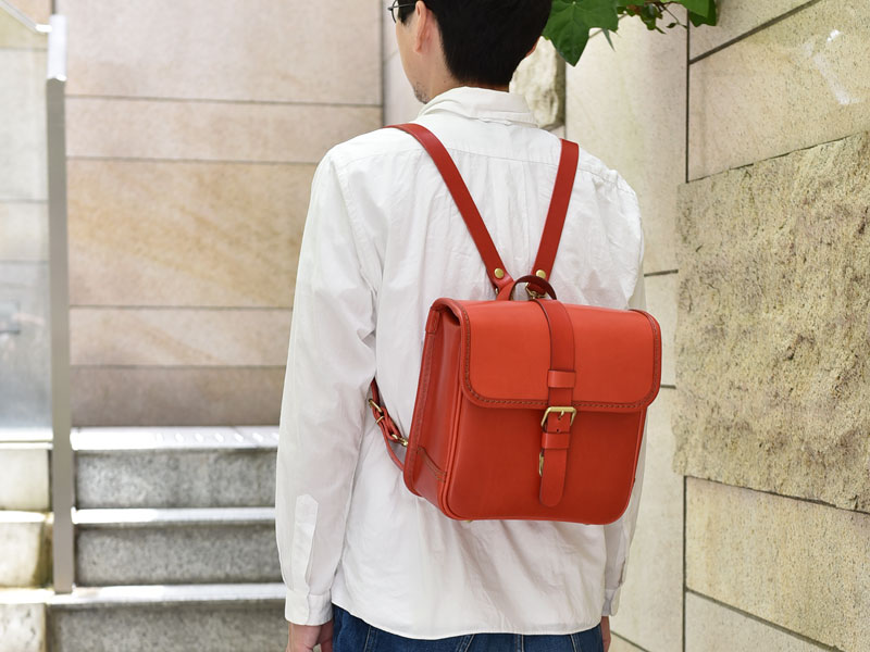 コンパクトスクエアリュック(MB-2103) メンズ着用