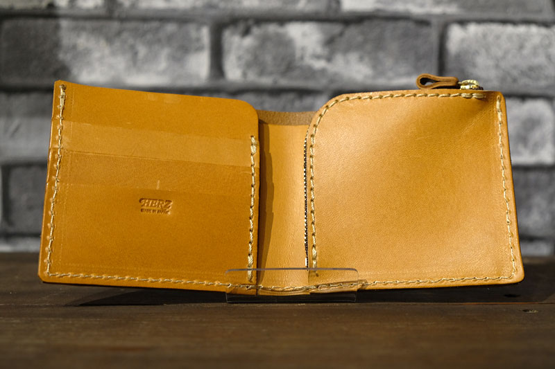 スクワールウォレット キャメル見開き