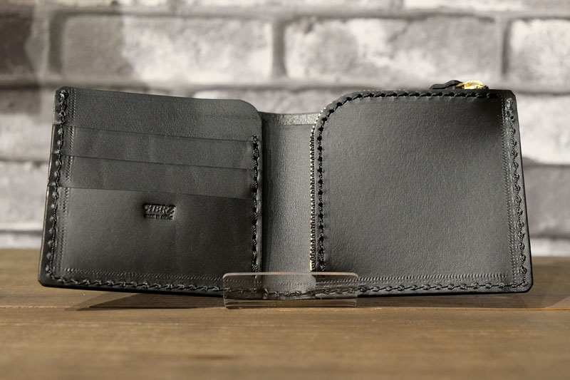 スクワールウォレット ブラック見開き