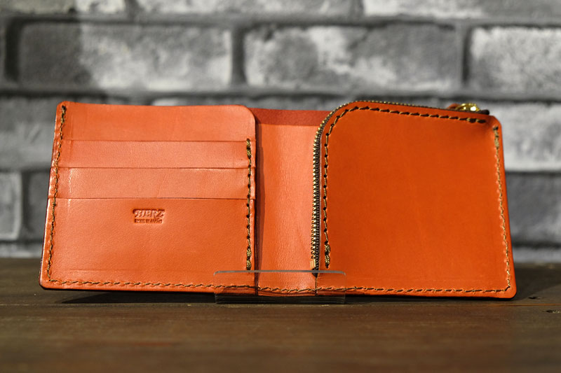 スクワールウォレット レッド見開き