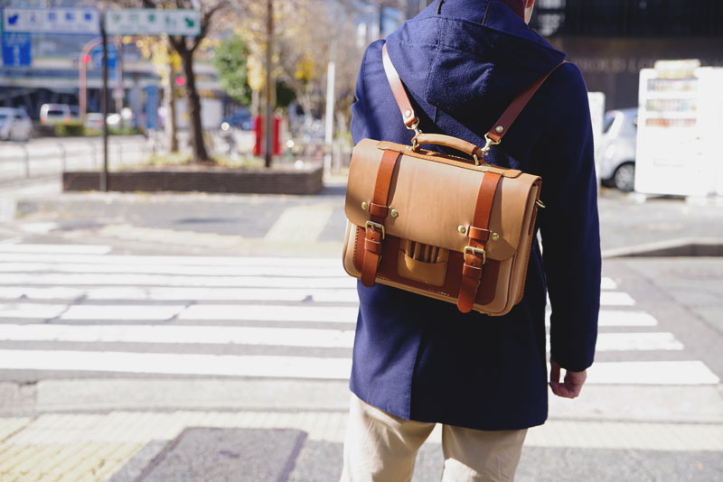 3wayトラッドスクールバッグ(BC-75)　カフェモカ