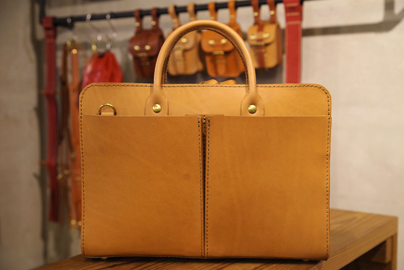 二本手2wayビジネスバッグ(BW-20) カフェモカ仕様