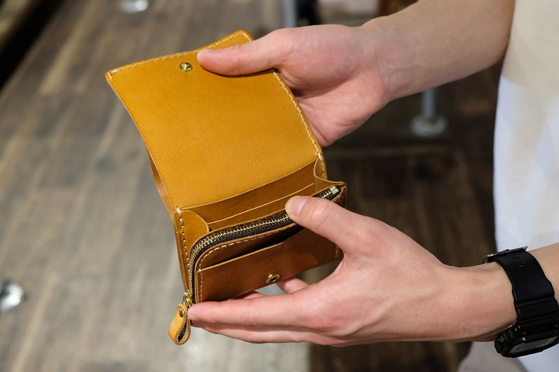 小型の二つ織り財布(WS-64) オープン