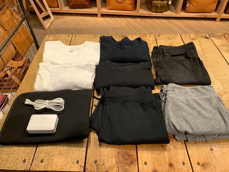 ファスナータイプ・ボストンバッグ(V-23) Sサイズ収納例