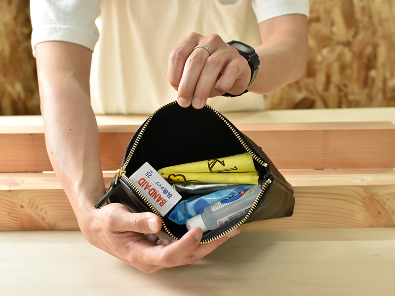 マチ付きポーチ(KF-114)Lサイズ収納9