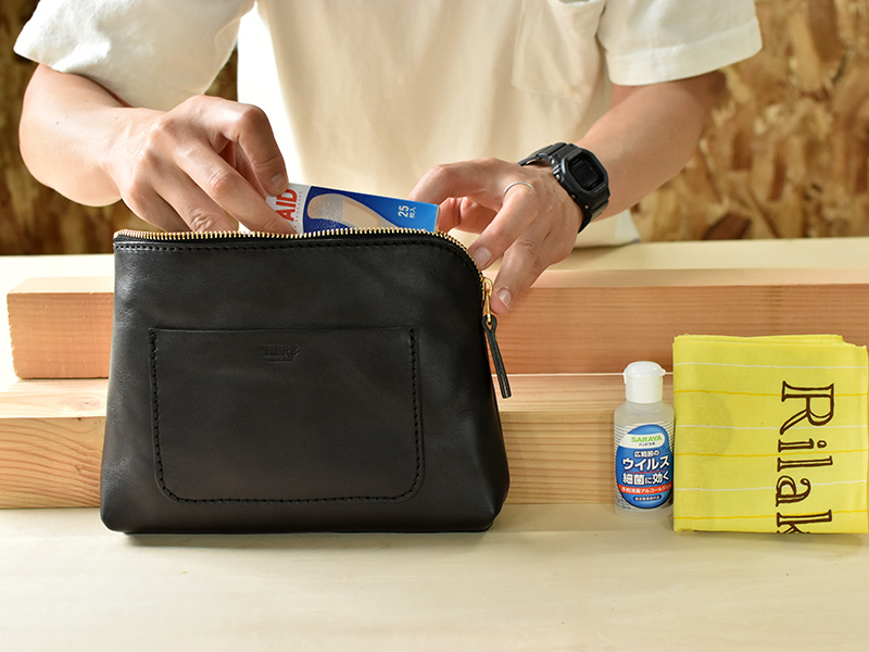 マチ付きポーチ(KF-114)Lサイズ収納5