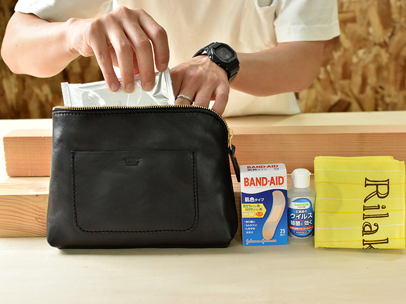 マチ付きポーチ(KF-114)Lサイズ収納4