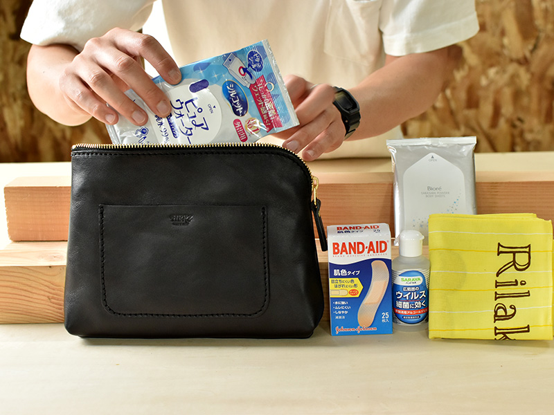 マチ付きポーチ(KF-114)Lサイズ収納3