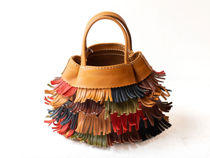フリンジトート マルチカラー前面
