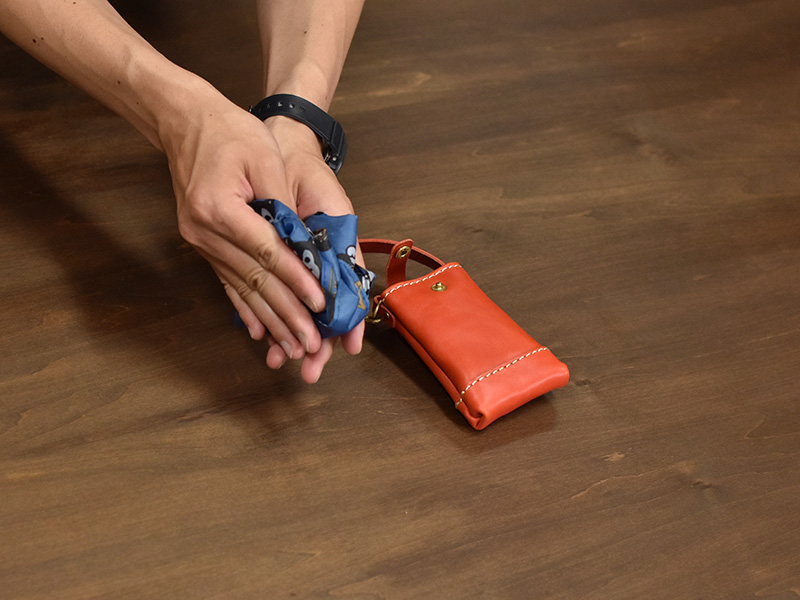 エコバッグ（青）とKM-142-S収納の様子1