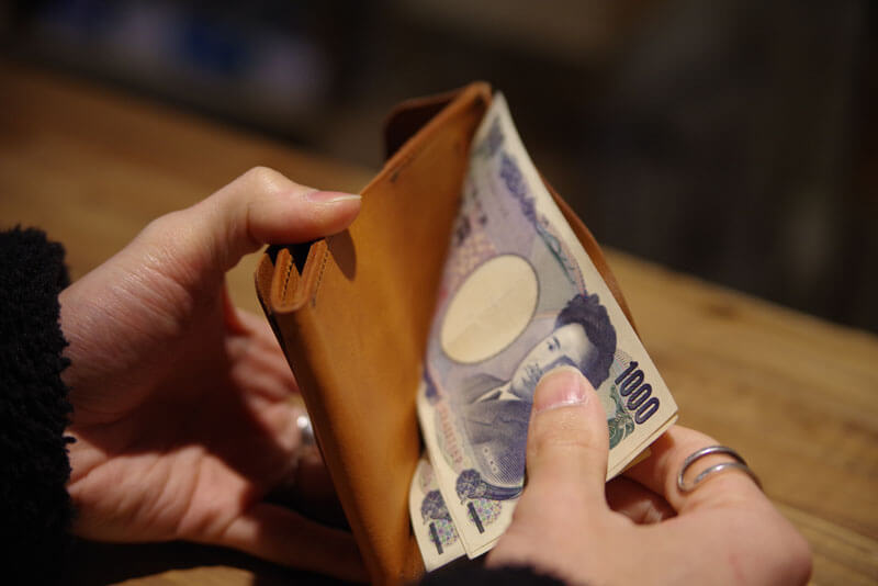 ギボシ留め二つ折り財布(GS-71)　札入れ