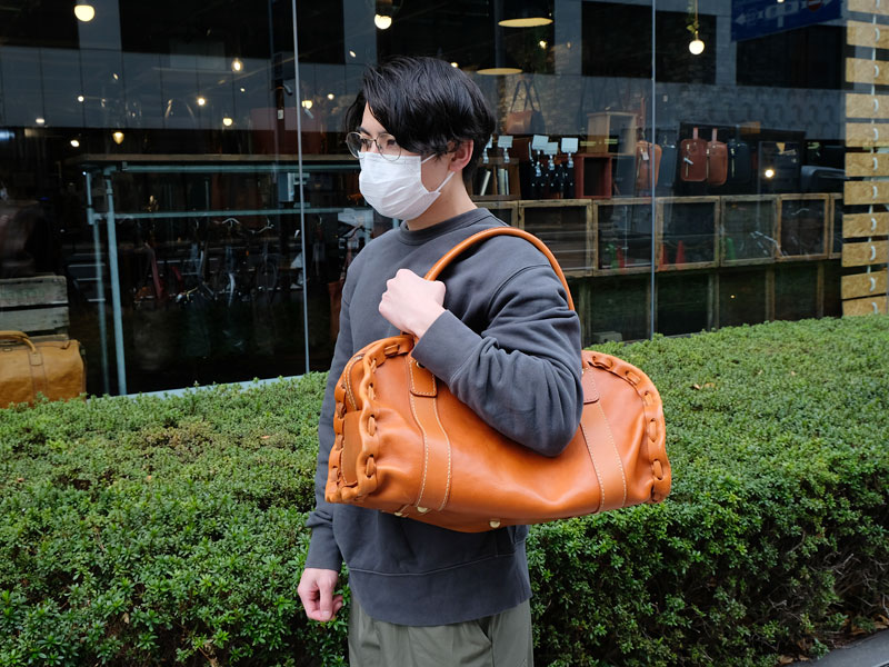 からげのボストンバッグ(A-24)　肩掛け