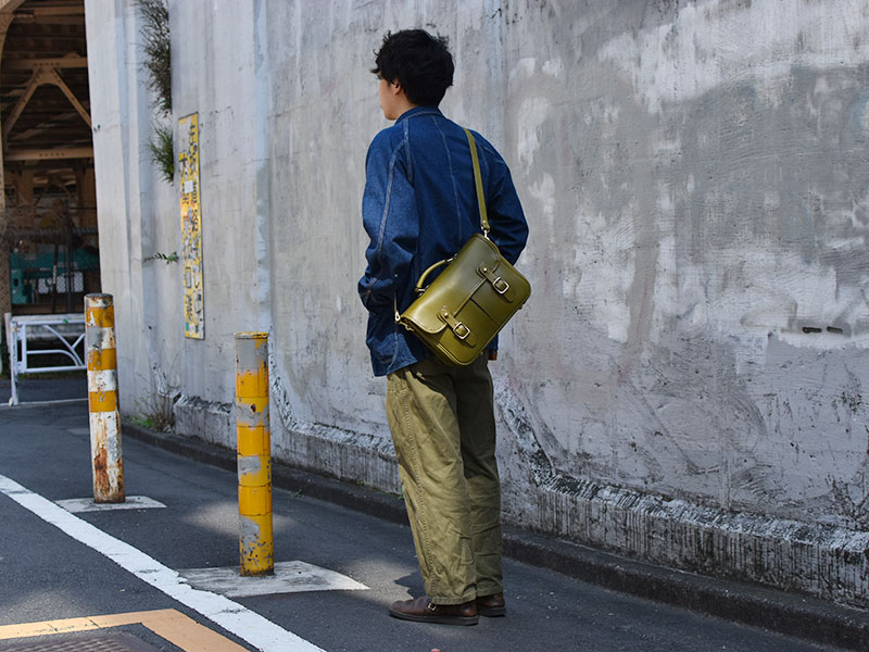 2wayショルダーバッグ(CW-10)グリーン斜め掛け