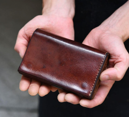 本店作り手：篠崎愛用「マチ付き二つ折り財布(GS-16)」