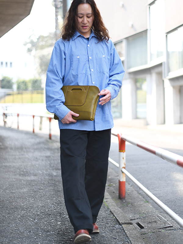 カジュアルバッグ(SND12-02)グリーン着用斎藤2