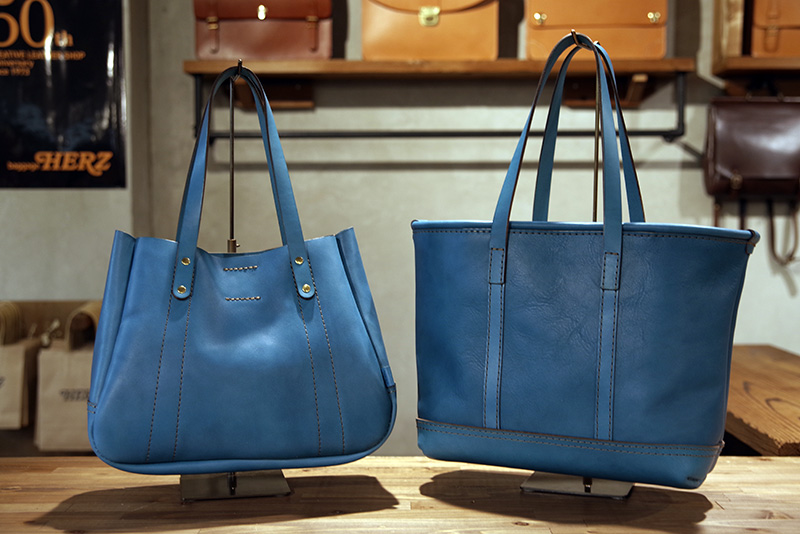 セルリアンブルーのトートバッグ2